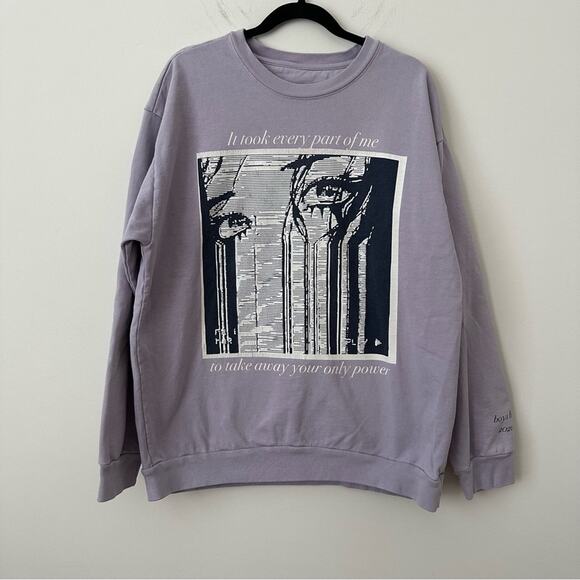 Boys Lie Purple Crewneck Sweatshirt 2020 One Size - Picture 1 of 4